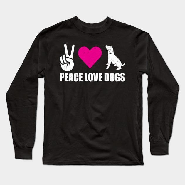 peace love dogs Long Sleeve T-Shirt by FatTize